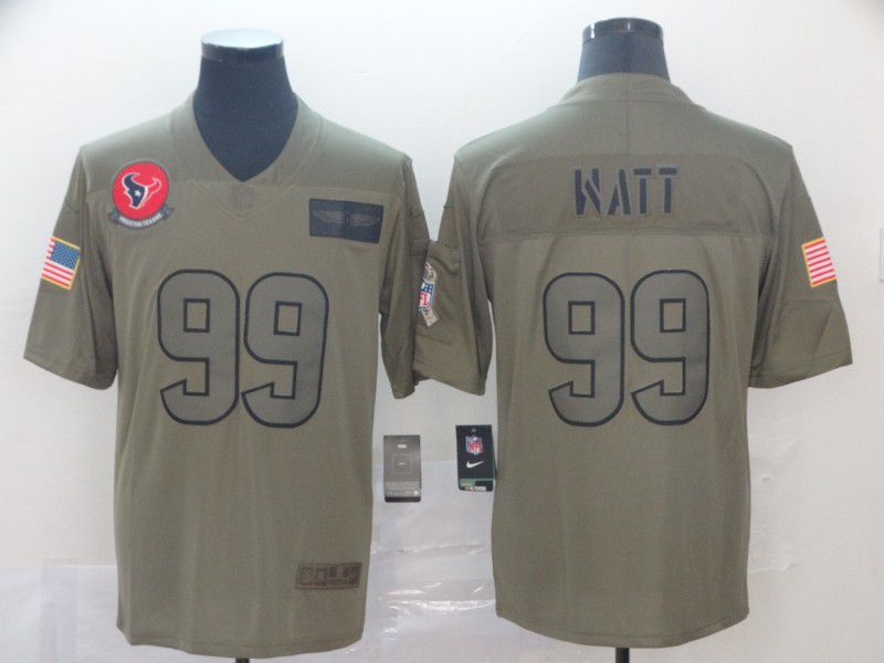 Men Houston Texans #99 Watt Nike Camo 2019 Salute to Service Limited NFL Jerseys